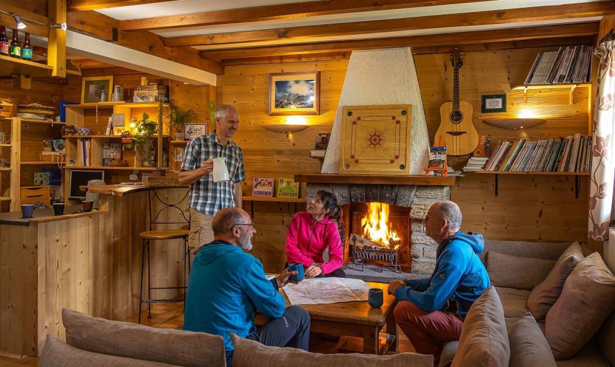 Intérieur du gîte Le Flourou © Bertrand Bodin - Parc national des Ecrins