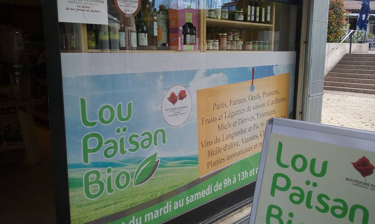 Entrée de la boutique © Lou Païsan Bio