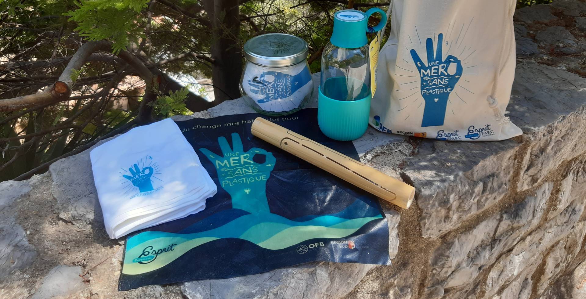 Kit pique-nique zéro déchet 2021 © Jean-Marc Prieur – Parc national de Port-Cros
