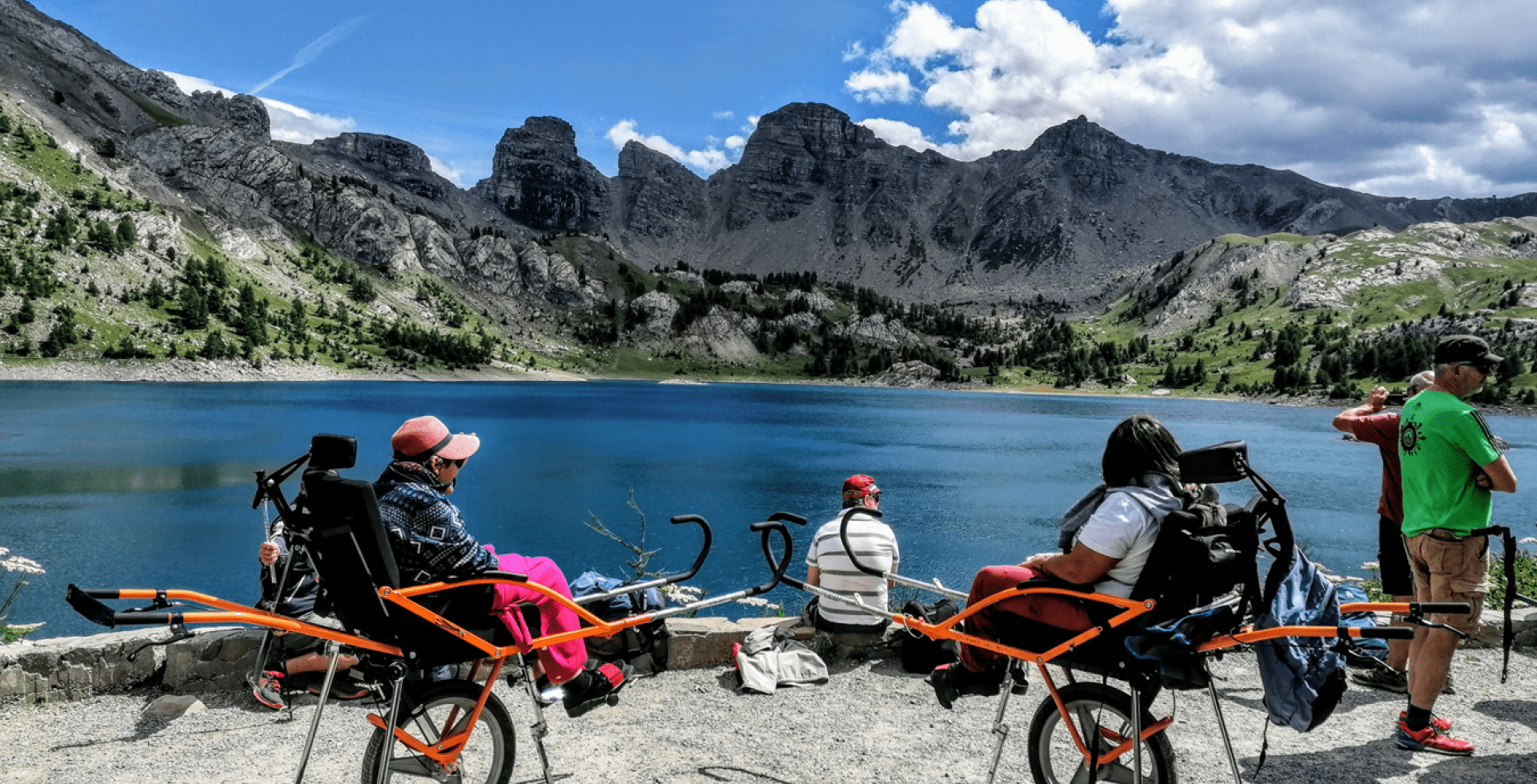 Sortie en joëlettes au lac d'Allos © Christiane Ray-Anezin