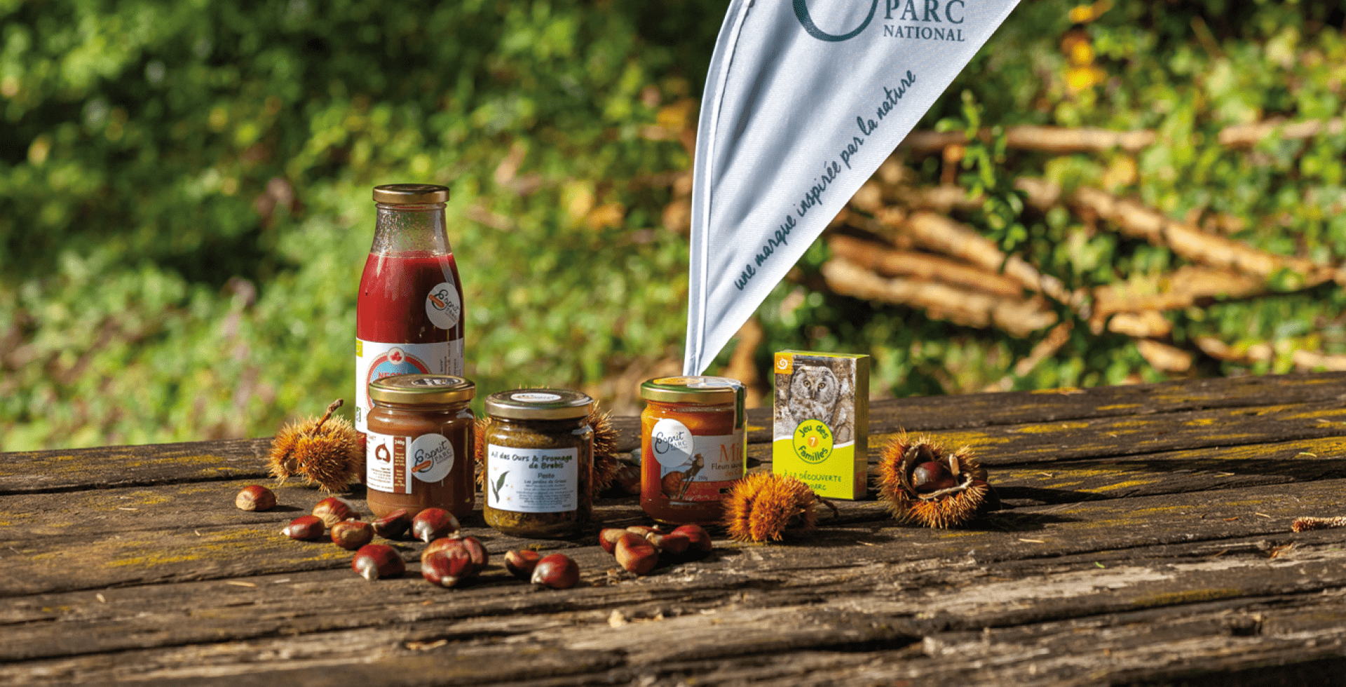 Assortiment de produits Esprit parc national - Cévennes © Olivier Prohin – Parc national des Cévennes