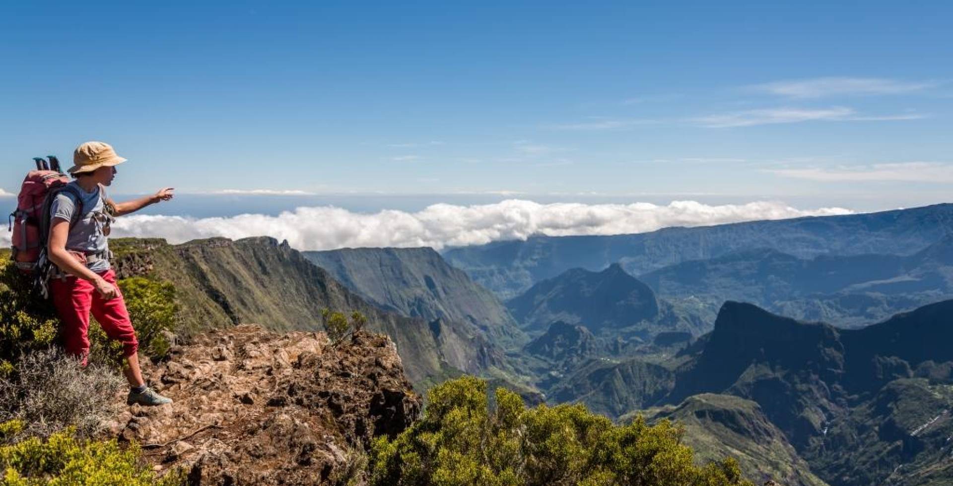 Sortie de découverte Glacière-Mafate - avec Amandine Pierre © Sébastien Conejero - Parc national de La Réunion