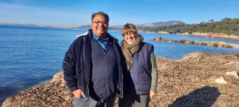 Xavier Lamoureux et Béatrice Vasseur © DR Parc national de Port-Cros