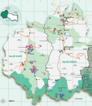 Page de couverture Carte touristique 2022 - Vallées d'Aspe et d'Ossau - Pyrénées