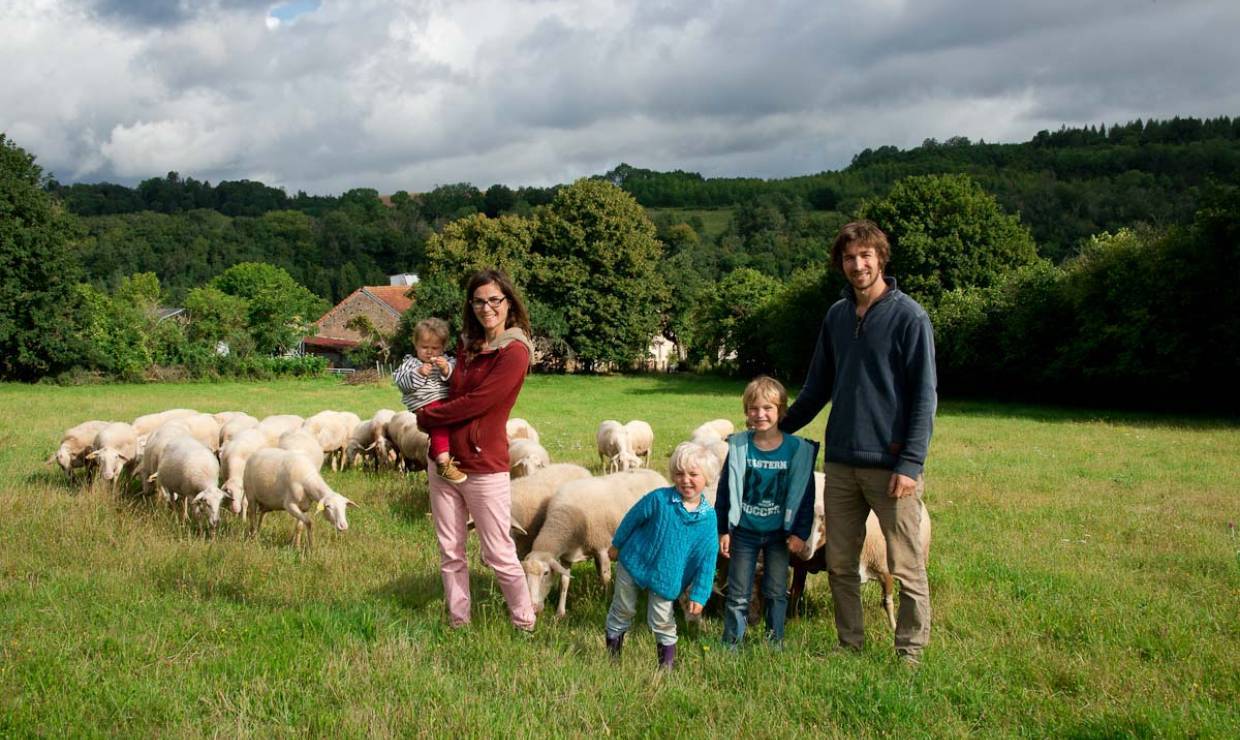 Famille Salloignon au GAEC de Conclois © Céline Lecomte - OFB