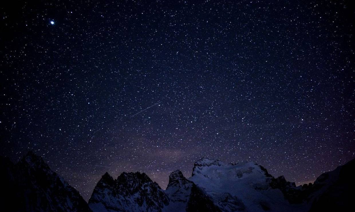 Les Écrins de nuit, ciel étoilé