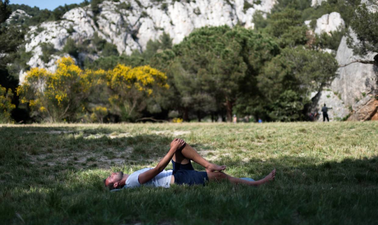 Yoga-rando Sormiou © Céline Lecomte - OFB