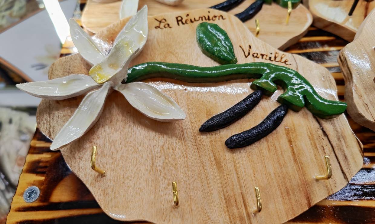 Accroche clés vanille © Art Déco Salazie