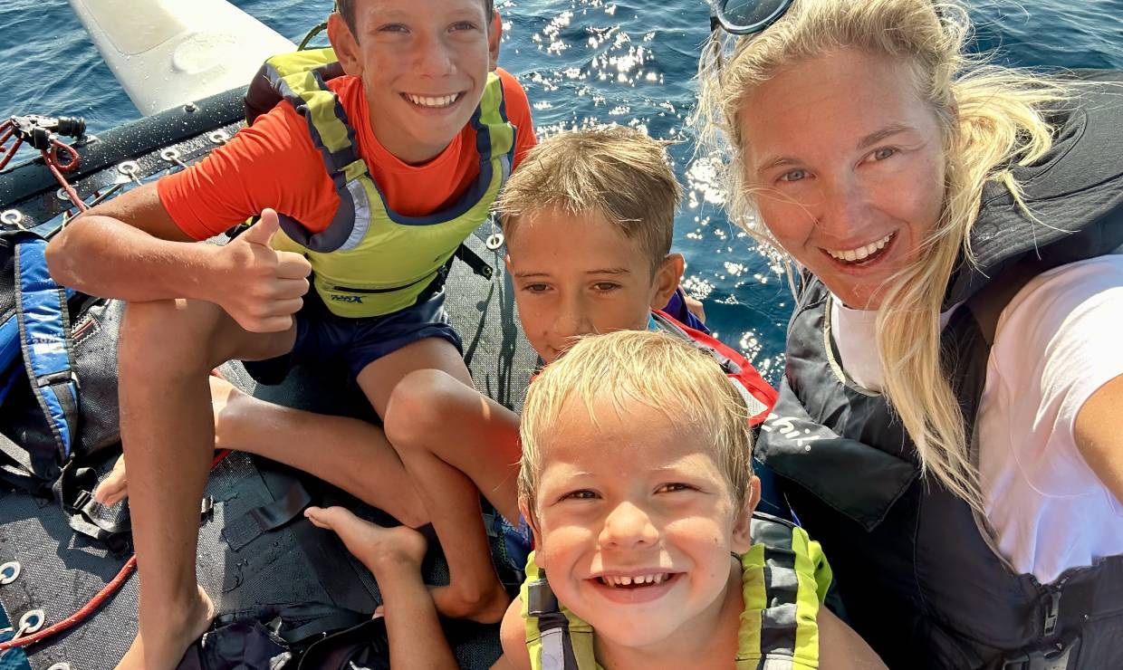 Photo cours de voile avec enfants