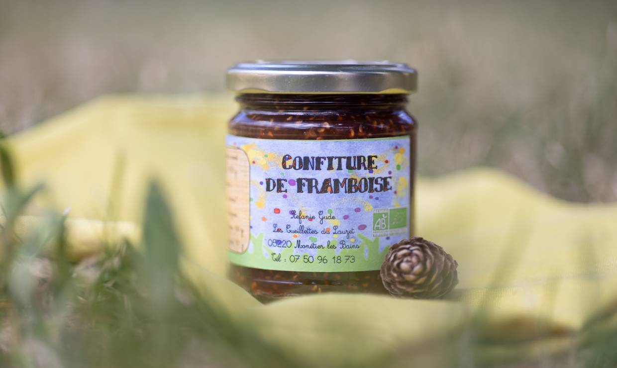 Les cueillettes du Lauzet, confiture de framboise