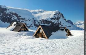 Le refuge de Fond des Fours sous la neige