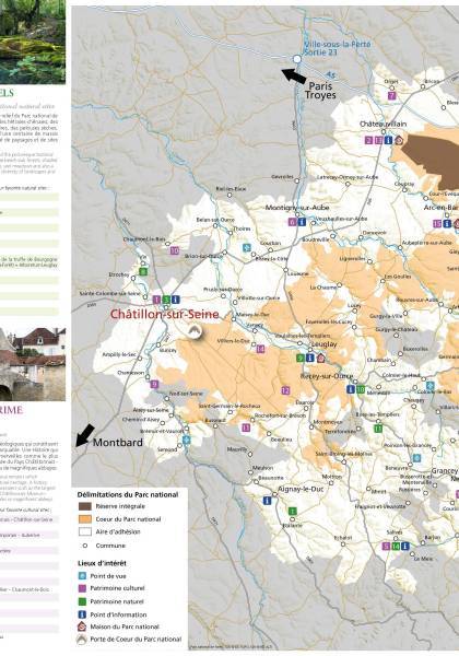 Carte touristique Parc national de forêts 2023 © DR Parc national de forêts