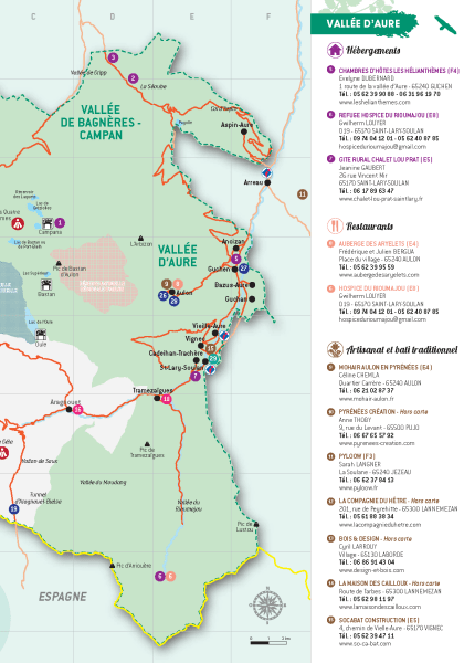 Carte de découverte EPN-Pyrénées 2024, Aure © DR Parc national des Pyrénées