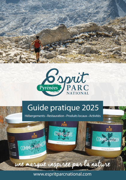 Couverture, guide pratique EPN-Pyrénées, 2025 © Nuances graphiques - Parc national des Pyrénées