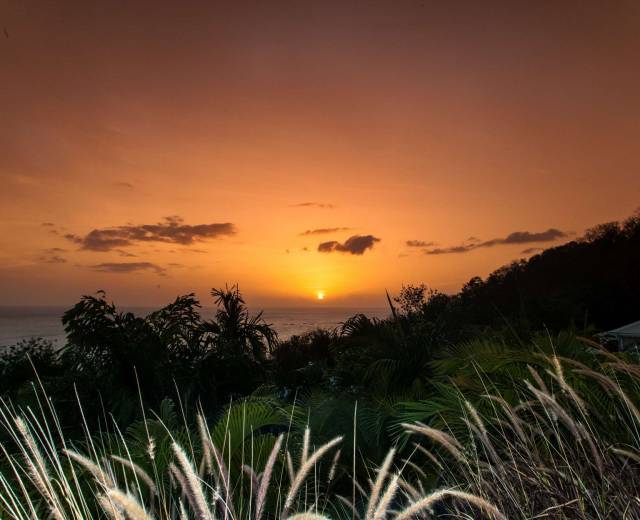 Coucher du soleil © Domaine Rochers Caraïbes