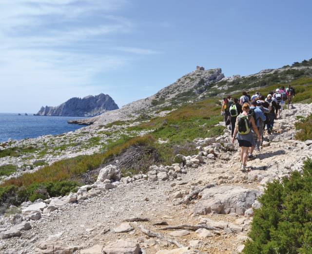 Randonnée vers Callelongue © Céline Bellanger / Parc national des Calanques