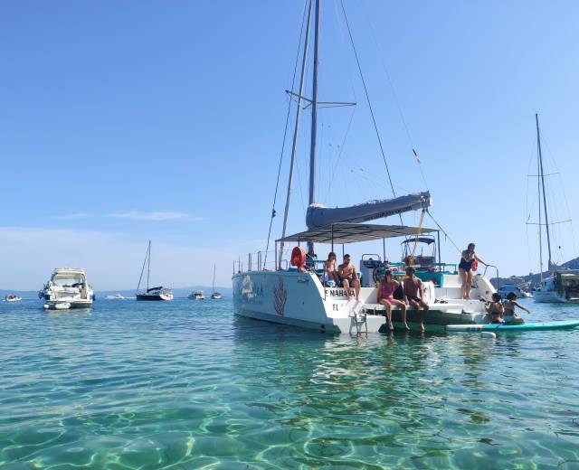 Baignade catamaran Passion Med
