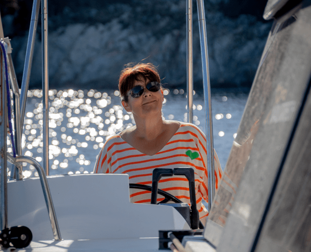 Pascale Soussan en mer © DR Parc national de Port-Cros