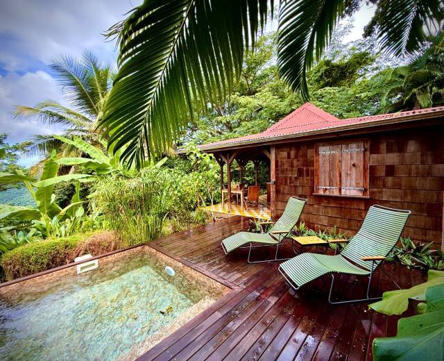 Cottage Solitude, piscine © Habitation Caféière Samana Beauséjour