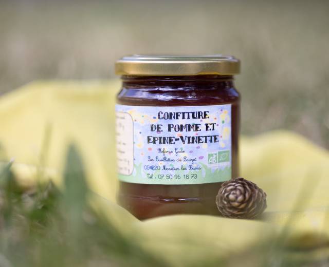 Les cueillettes de Lauzet, confiture de pomme et épine-vinette