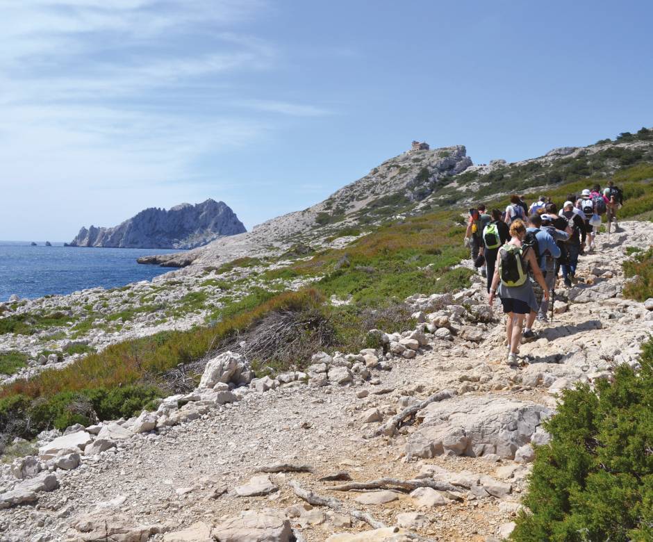 Randonnée vers Callelongue © Céline Bellanger / Parc national des Calanques