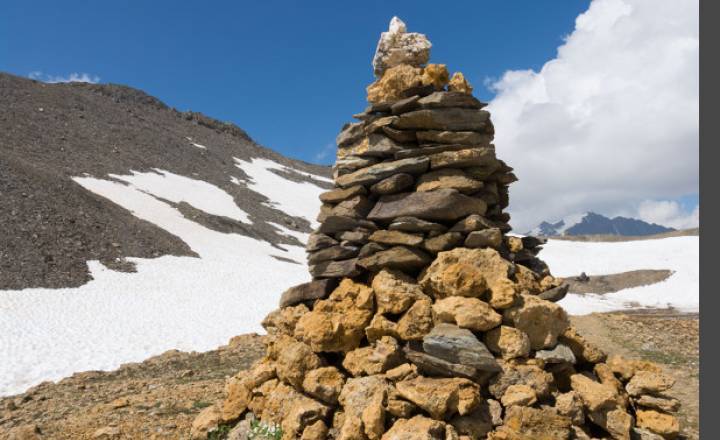 Plan des cairns © Mylène Herrmann / Parc national de la Vanoise
